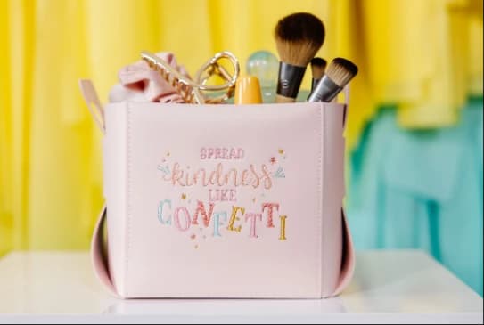 FOLDING STORAGE TOTE BLANK, BLUSH