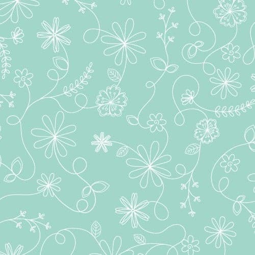 Kimberbell Basics Refreshed Swirl Floral — Aqua
