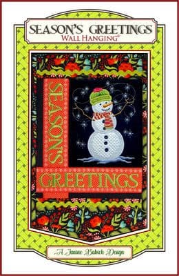 Janine Babich Designs - Seasons Greetings Wall Hanging