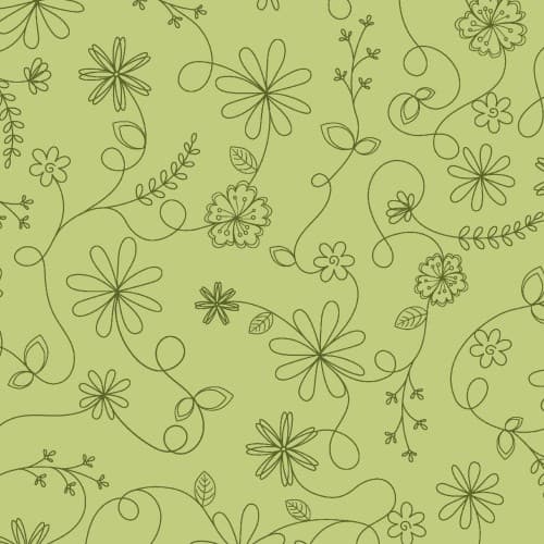 Kimberbell Basics Refreshed Swirl Floral — Green