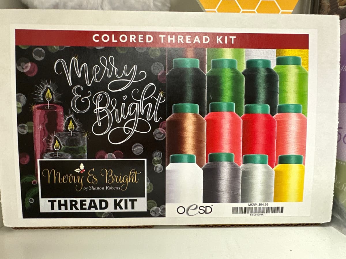 OESD Merry and Bright Tiling Scene Colored Thread