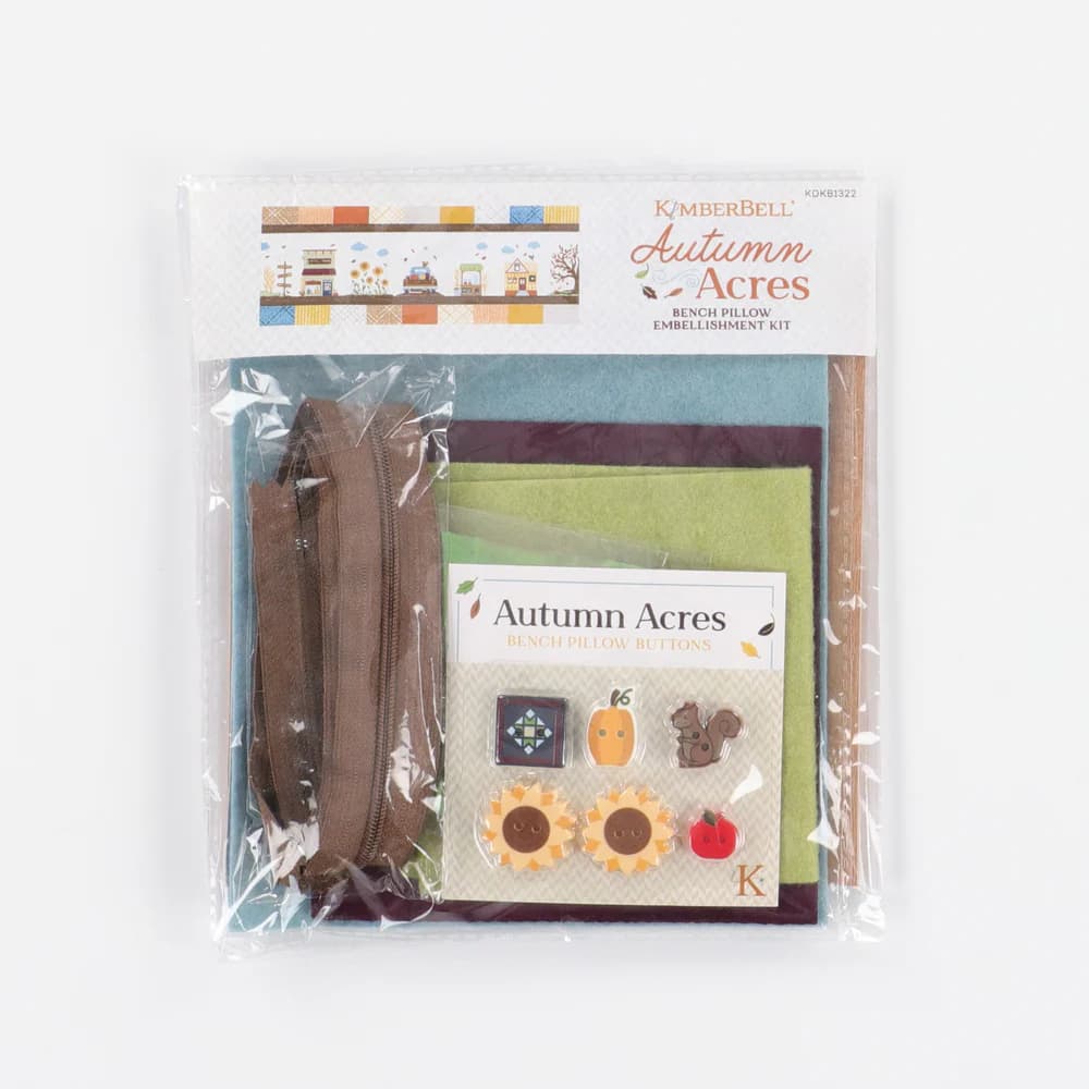 Kimberbell Designs Autumn Acres Bench Pillow Embellishment Kit