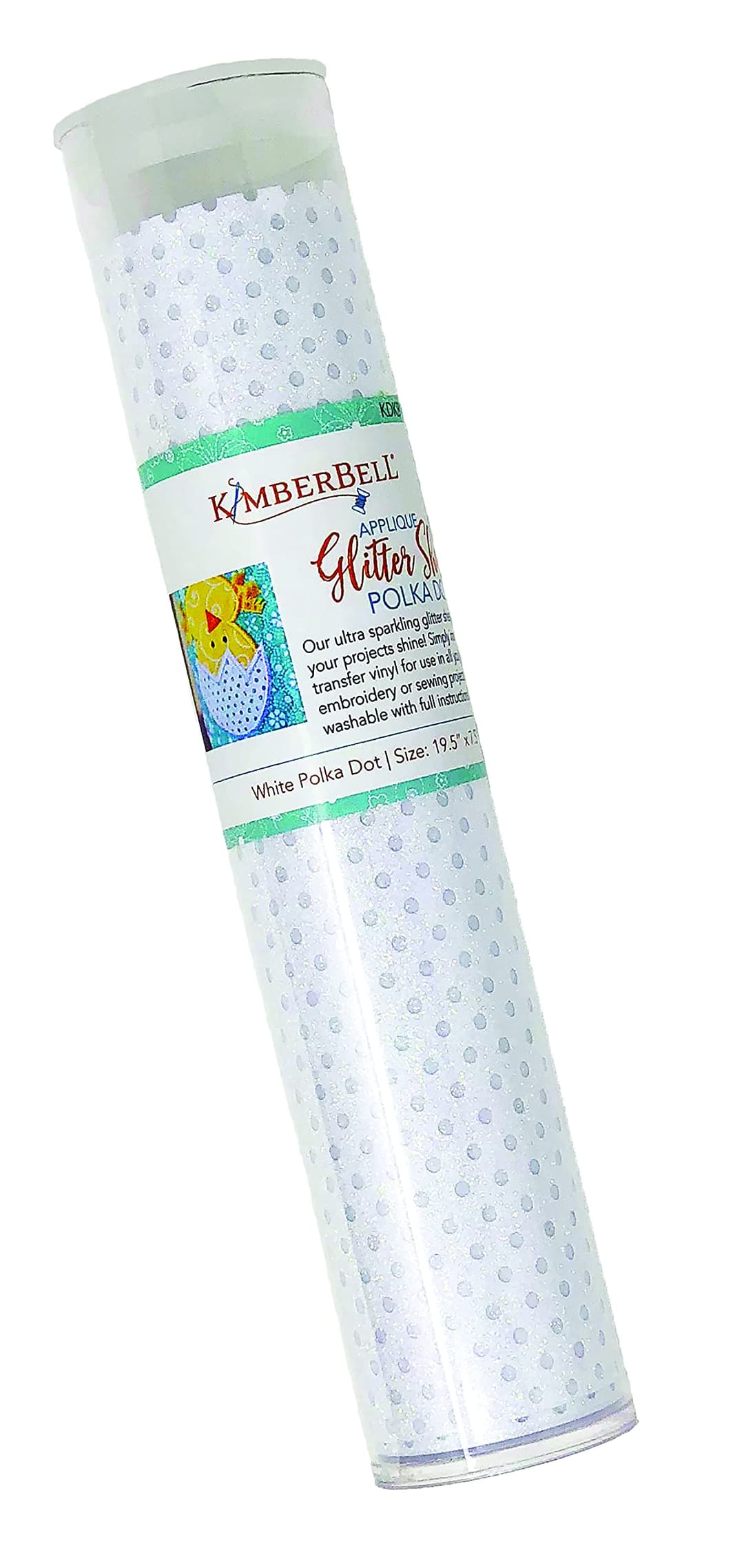 Kimberbell Designs White Polka Dot Glitter Sheet