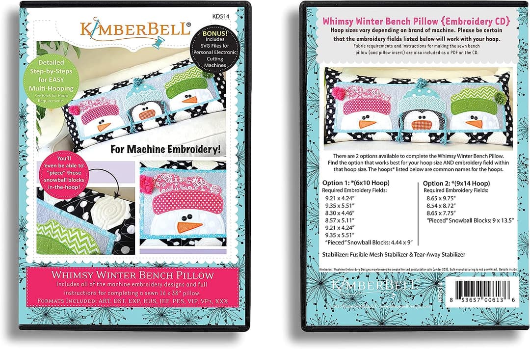 Kimberbell Whimsy Winter Bench Pillow