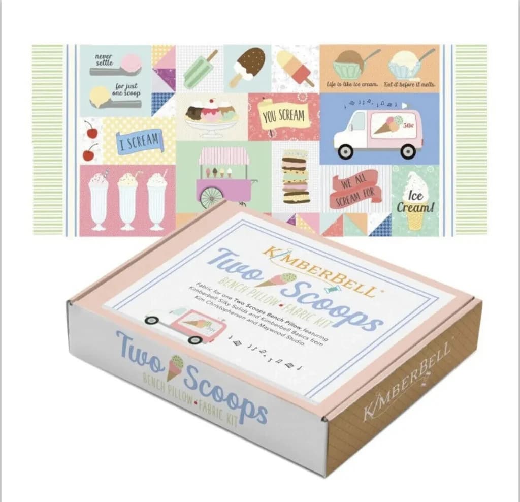 Kimberbell Two Scoops Bench Pillow Fabric Kit