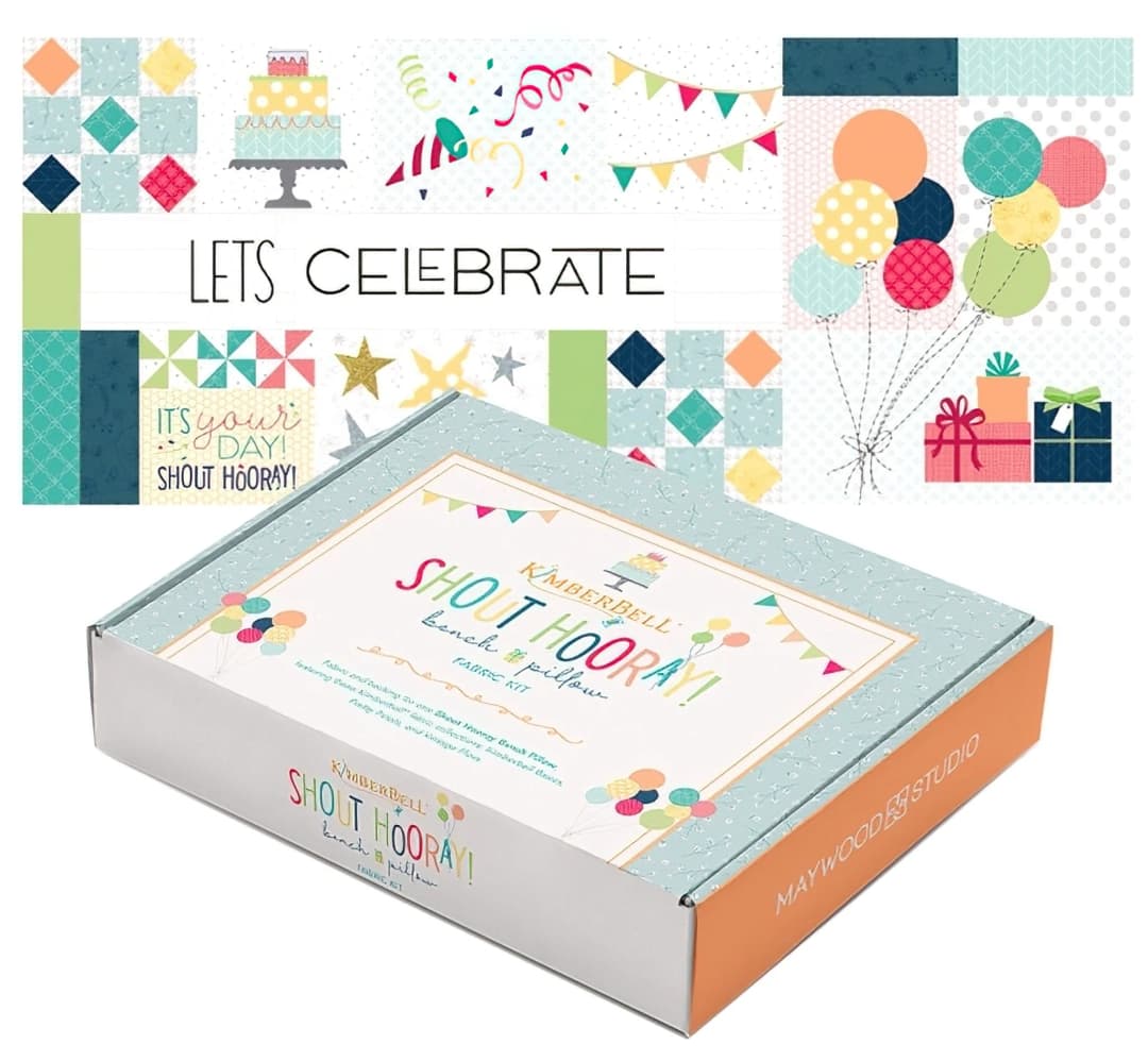 Kimberbell Shout Hooray Bench Pillow Fabric Kit
