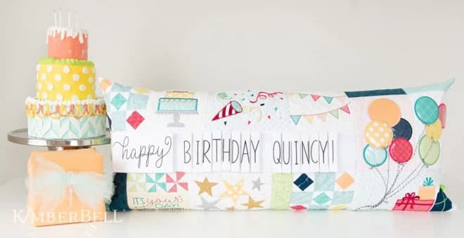 Kimberbell Shout Hooray Bench Pillow Fabric Kit — image 4