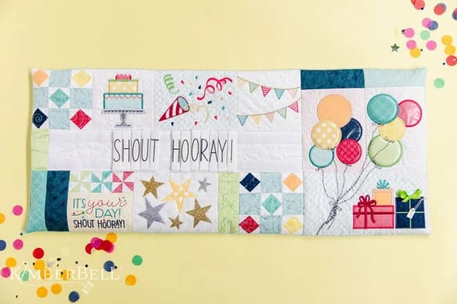 Kimberbell Shout Hooray Bench Pillow Fabric Kit — image 5