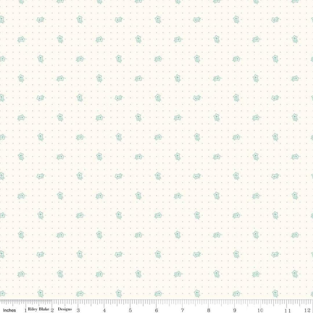 Bee Backgrounds by Lori Holt C6380 Teal Daisy