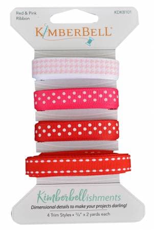 Kimberbell Designs Red/Pink Ribbon Set
