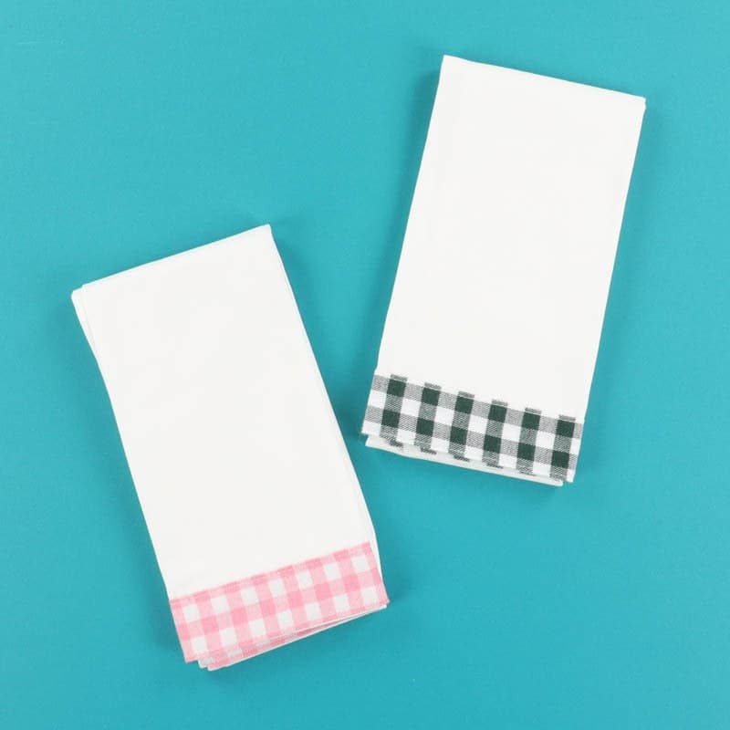 Kimberbell Gingham Trim Tea Towels