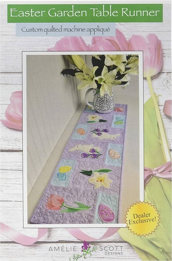 Amelie Scott Designs Easter Garden Table Runner