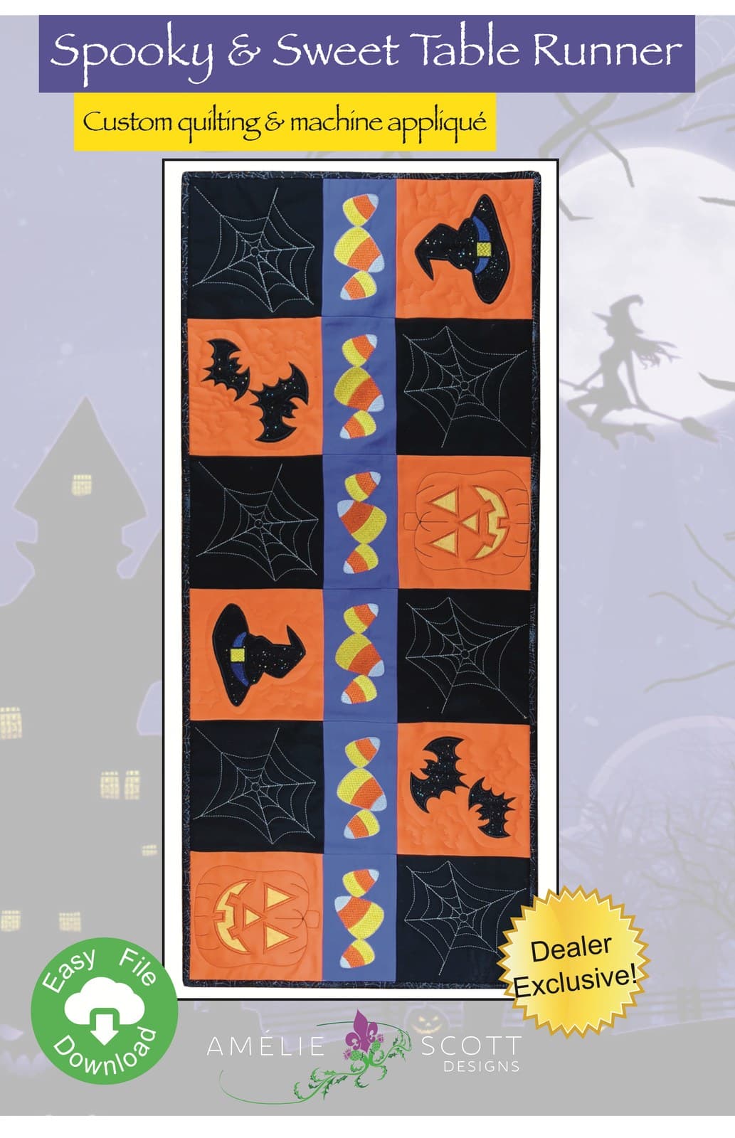 Amelie Scott Designs Spooky & Sweet Table Runner