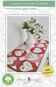 Amelie Scott Designs Country Hearts Runner