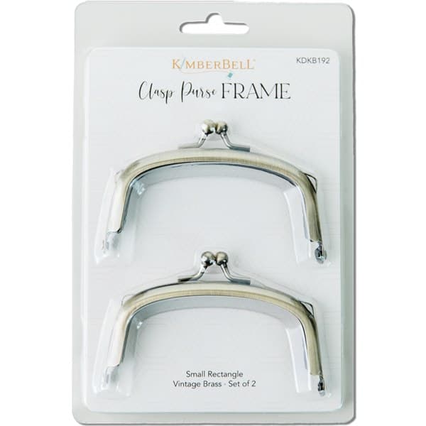 Kimberbell Designs Clasp Purse Frame Rectangle Small Brass