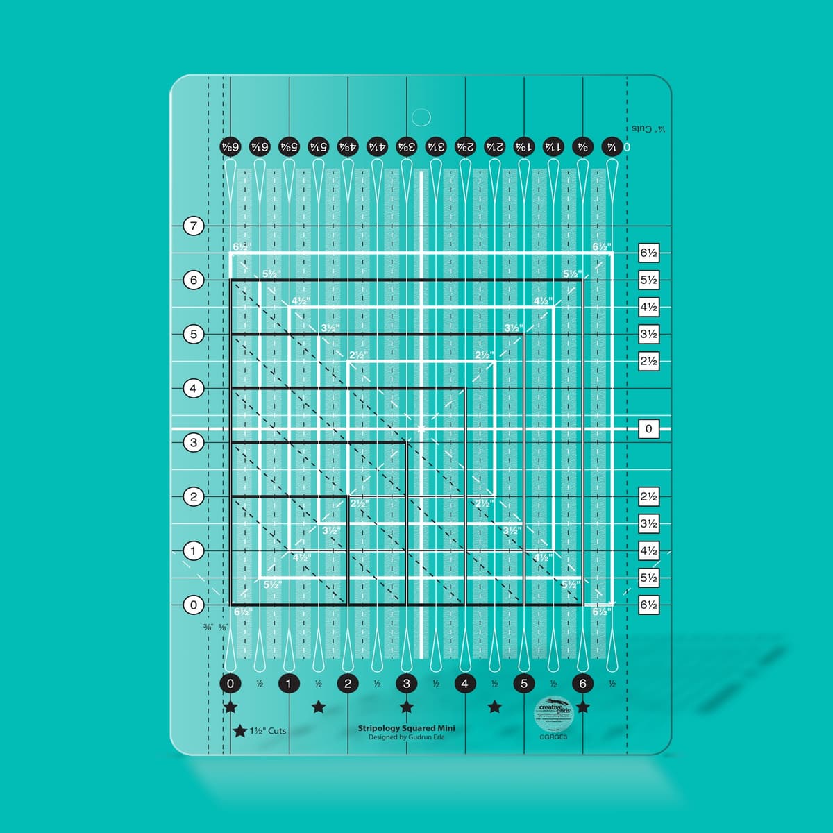 Creative Grids Stripology Squared Mini Ruler — image 6