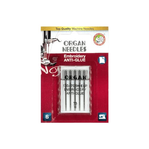 Organ Needles Embroidery Anti-Glue Size 75/11 Needles — image 1