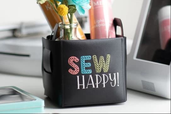 FOLDING STORAGE TOTE BLANK, BLACK