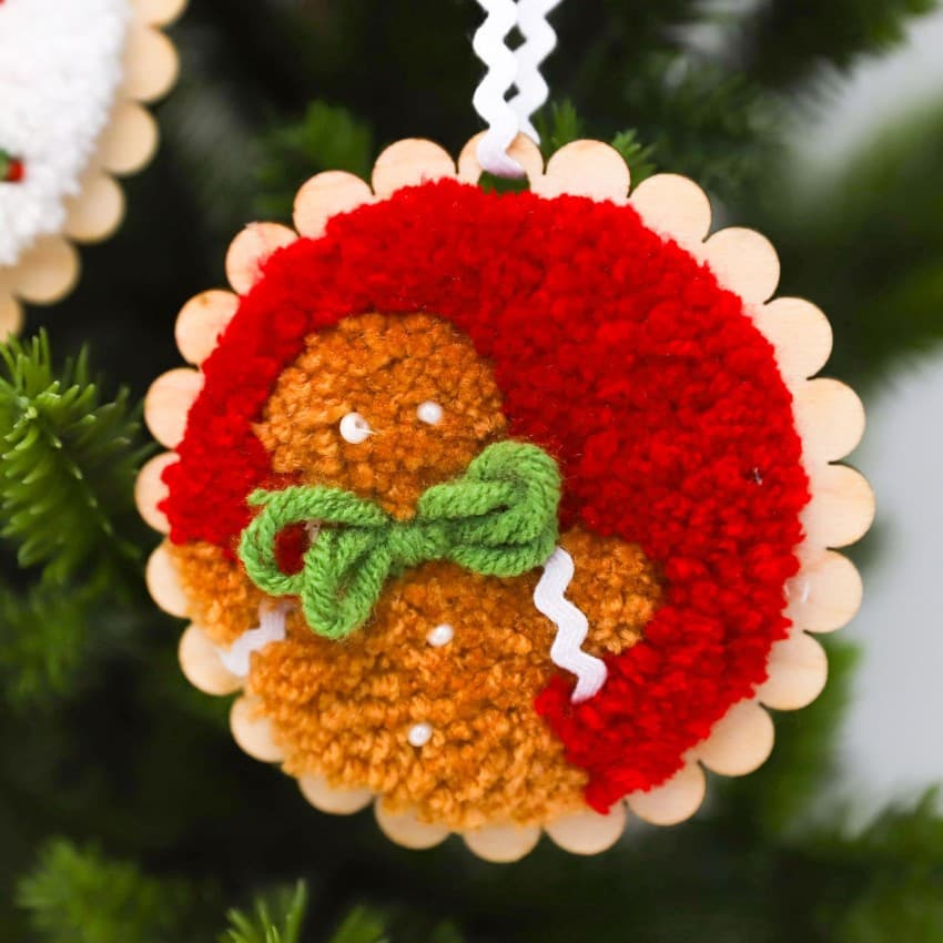 Punch Needle Embroidery Kit Cozy Christmas Ornaments — image 3