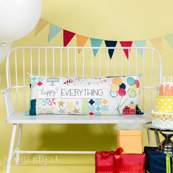 Shout Hooray! Bench Pillow Embroidery Version