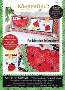 Kimberbell Designs SLICE OF SUMMER WATERMELON BENCH PILLOW